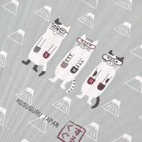 くすぐるうちわスリムタイプ　ネコまるけと富士山（ねこ　ネコ　猫）