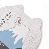 くすぐるうちわスリムタイプ　マチルダさんと富士山（ねこ　ネコ　猫）