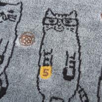 ふわふわタオルマフラー　ネコまるけ柄（ねこ　ネコ　猫）