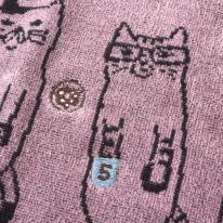 ふわふわタオルマフラー　ネコまるけ柄（ねこ　ネコ　猫）