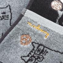 ふわふわタオルマフラー　ネコまるけ柄（ねこ　ネコ　猫）