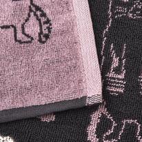 ふわふわタオルマフラー　ネコまるけ柄（ねこ　ネコ　猫）