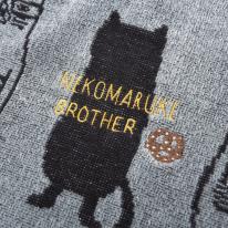 ふわふわタオルマフラー　ネコまるけ柄（ねこ　ネコ　猫）