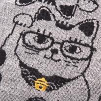 ふわふわタオルマフラー　猫招き柄（ねこ　ネコ　猫）