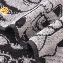 ふわふわタオルマフラー　猫招き柄（ねこ　ネコ　猫）