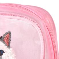 パーラーすずらん堂　メッシュ生地　コスメポーチ　すずらんさん柄（ねこ　ネコ　猫）