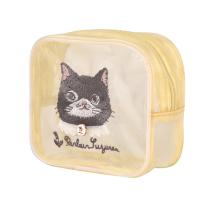 パーラーすずらん堂　メッシュ生地　コスメポーチ　つばめさん柄（ねこ　ネコ　猫）