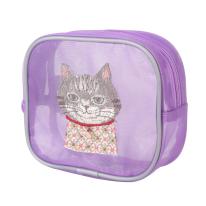 パーラーすずらん堂　メッシュ生地　コスメポーチ　ちまきさん柄（ねこ　ネコ　猫）