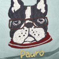 アニマルモード　メッシュ生地　コスメポーチ　パウロ柄