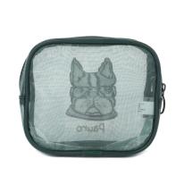 アニマルモード　メッシュ生地　コスメポーチ　パウロ柄