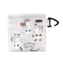 プリントエコバッグ　ネコまるけ柄（ねこ　ネコ　猫）