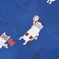 プリントエコバッグ　ネコまるけ柄（ねこ　ネコ　猫）