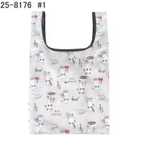 プリントエコバッグ　ネコまるけ柄（ねこ　ネコ　猫）