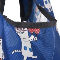 プリントエコバッグ　ネコまるけ柄（ねこ　ネコ　猫）