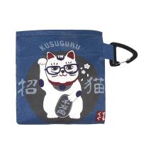 プリントエコバッグ　猫招き柄（ねこ　ネコ　猫）