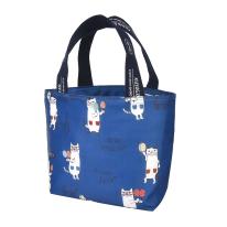 保冷保温ランチバッグ　ネコまるけ柄（ねこ　ネコ　猫）