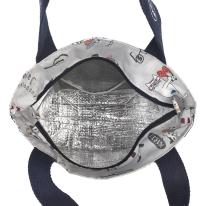 保冷保温ランチバッグ　ネコまるけ柄（ねこ　ネコ　猫）