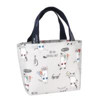 保冷保温ランチバッグ　ネコまるけ柄（ねこ　ネコ　猫）