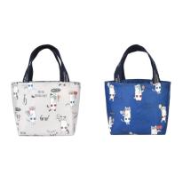 保冷保温ランチバッグ　ネコまるけ柄（ねこ　ネコ　猫）