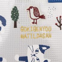 クリアメッシュ　トートバッグSサイズ　マチルダさん柄（ねこ　ネコ　猫）