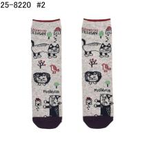 クスグルソックス　ジャガード靴下　マチルダさん柄（ねこ　ネコ　猫）