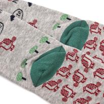 クスグルソックス　ジャガード靴下　マチルダさん柄（ねこ　ネコ　猫）