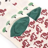 クスグルソックス　ジャガード靴下　マチルダさん柄（ねこ　ネコ　猫）