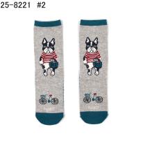 クスグルソックス　ジャガード靴下　パウロ柄