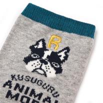 クスグルソックス　ジャガード靴下　パウロ柄