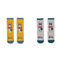 クスグルソックス　ジャガード靴下　パウロ柄