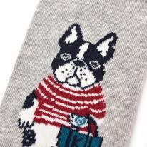 クスグルソックス　ジャガード靴下　パウロ柄