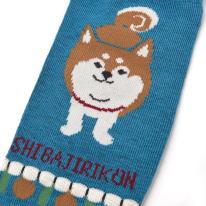 クスグルソックス　ジャガード靴下　柴尻君柄