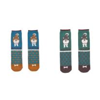 クスグルソックス　ジャガード靴下　柴尻君柄