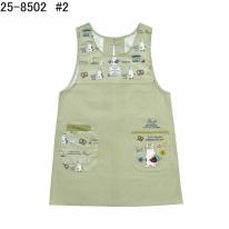 ネコまるけ　釦リボンあきエプロン（ねこ　ネコ　猫）