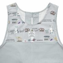 ネコまるけ　釦リボンあきエプロン（ねこ　ネコ　猫）