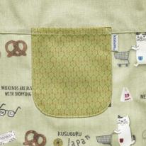 ネコまるけ　釦リボンあきカッポウ