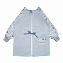 ネコまるけ　釦リボンあきリブカッポウ（ねこ　ネコ　猫）