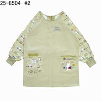 ネコまるけ　釦リボンあきリブカッポウ（ねこ　ネコ　猫）