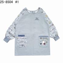 ネコまるけ　釦リボンあきリブカッポウ（ねこ　ネコ　猫）