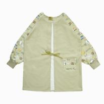 ネコまるけ　釦リボンあきリブカッポウ（ねこ　ネコ　猫）