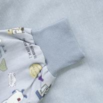 ネコまるけ　釦リボンあきリブカッポウ（ねこ　ネコ　猫）