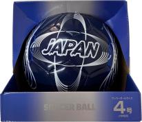 サッカーボール 4号 小学生 練習用 JAPANロゴ ブルー