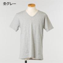 メンズ 綿100% 半袖 インナー Vネック シャツ 無地 紳士 Tシャツ 天竺 肌着 下着 白 黒