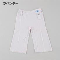 婦人綿100％強撚糸パターンメッシュ５分丈ボトム