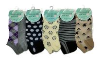 レディース靴下　スニーカーソックス【1足組×5柄】