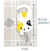 カラビナキーホルダー　ミケねこ