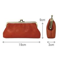 003188700 / ドットカラー合皮　合皮　ポーチ　がま口　全4カラー　ｷ