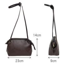 003189000 / ナチュラル合皮　合皮　ワイヤーショルダーバッグM　全4カラー　ﾁｬ