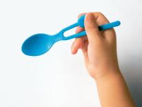 ラビット スプーン＆フォークセット〈右利き用〉ブルー