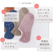 脱げにくい スニーカーソックス１Ｐ  23cm～25cm カジュアル